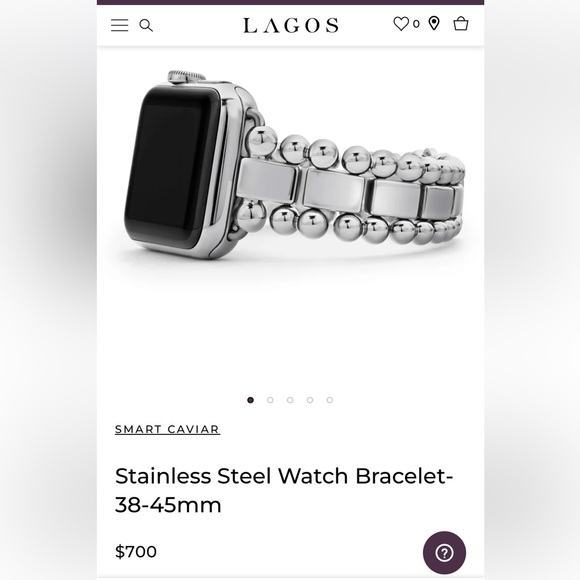 LAGOS SMART CAVIAR Stainless Steel Watch Bracelet-38-45mm - Picture 4 of 16